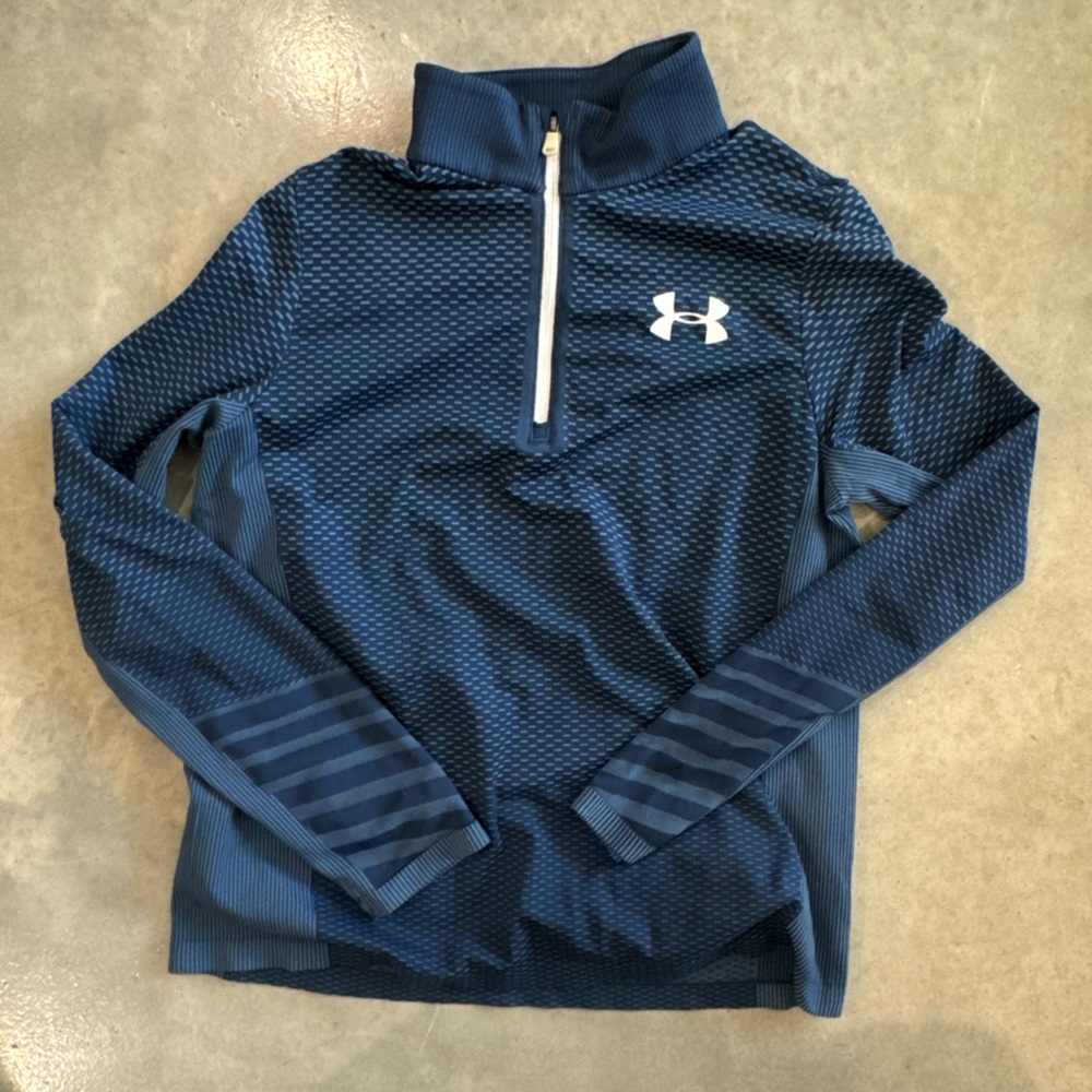 Under Armour Navy Textured Half-Zip Top